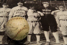 Signed vintage baseball and historic photographs